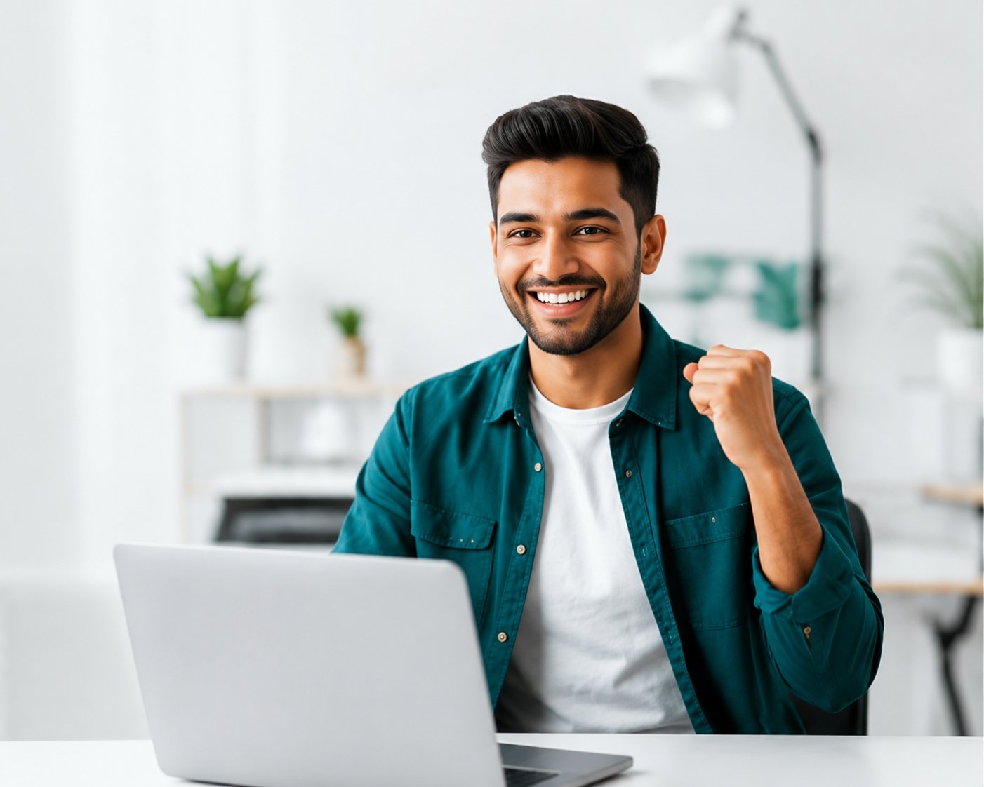 Referrer celebrating rewards earned